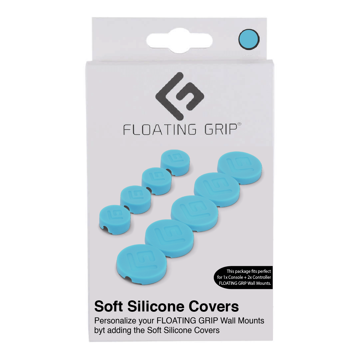 Floating Grip Wall Mount Covers (Turquoise)