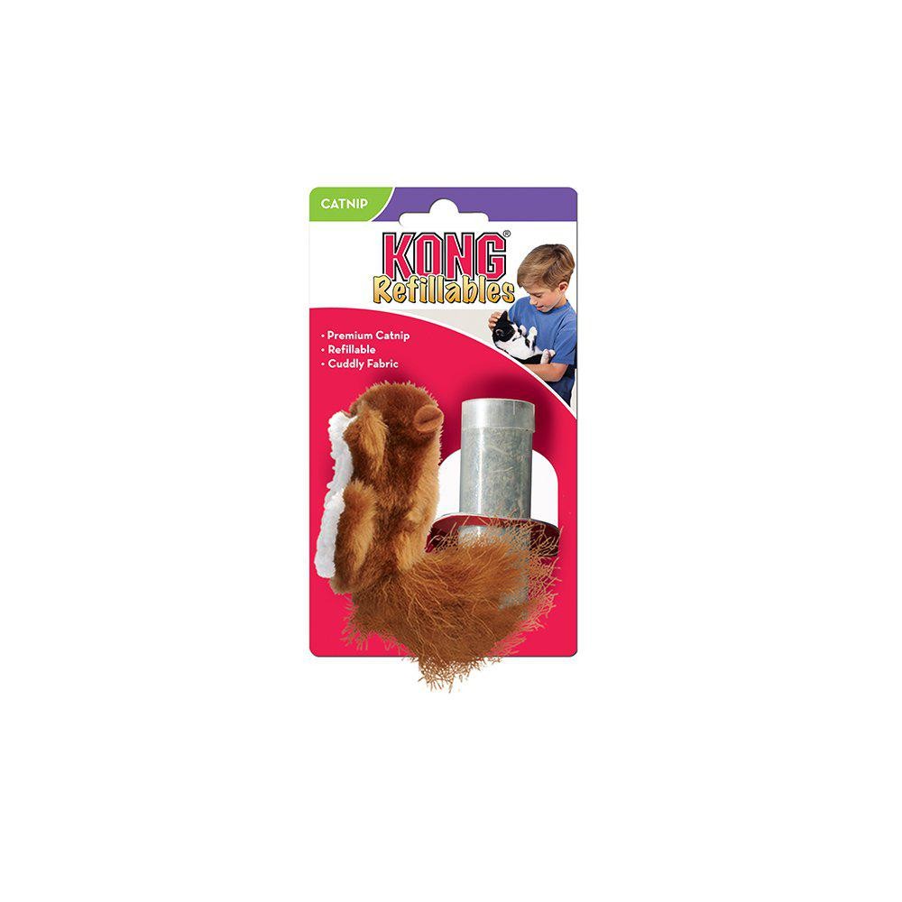 Kong - Refillable Catnip Squirrel 10X5X2