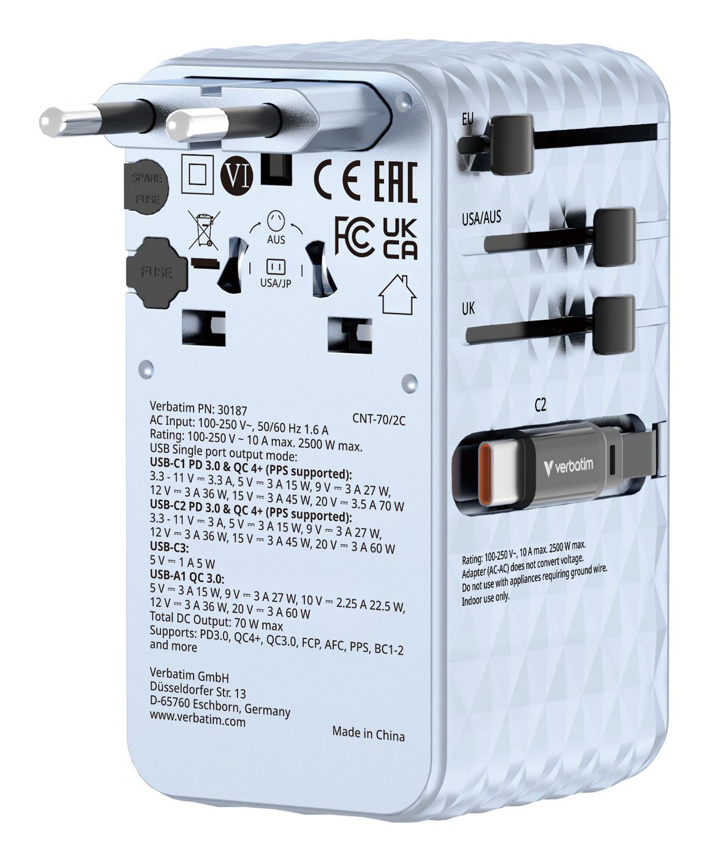 Verbatim - Charge `n` Travel 70W