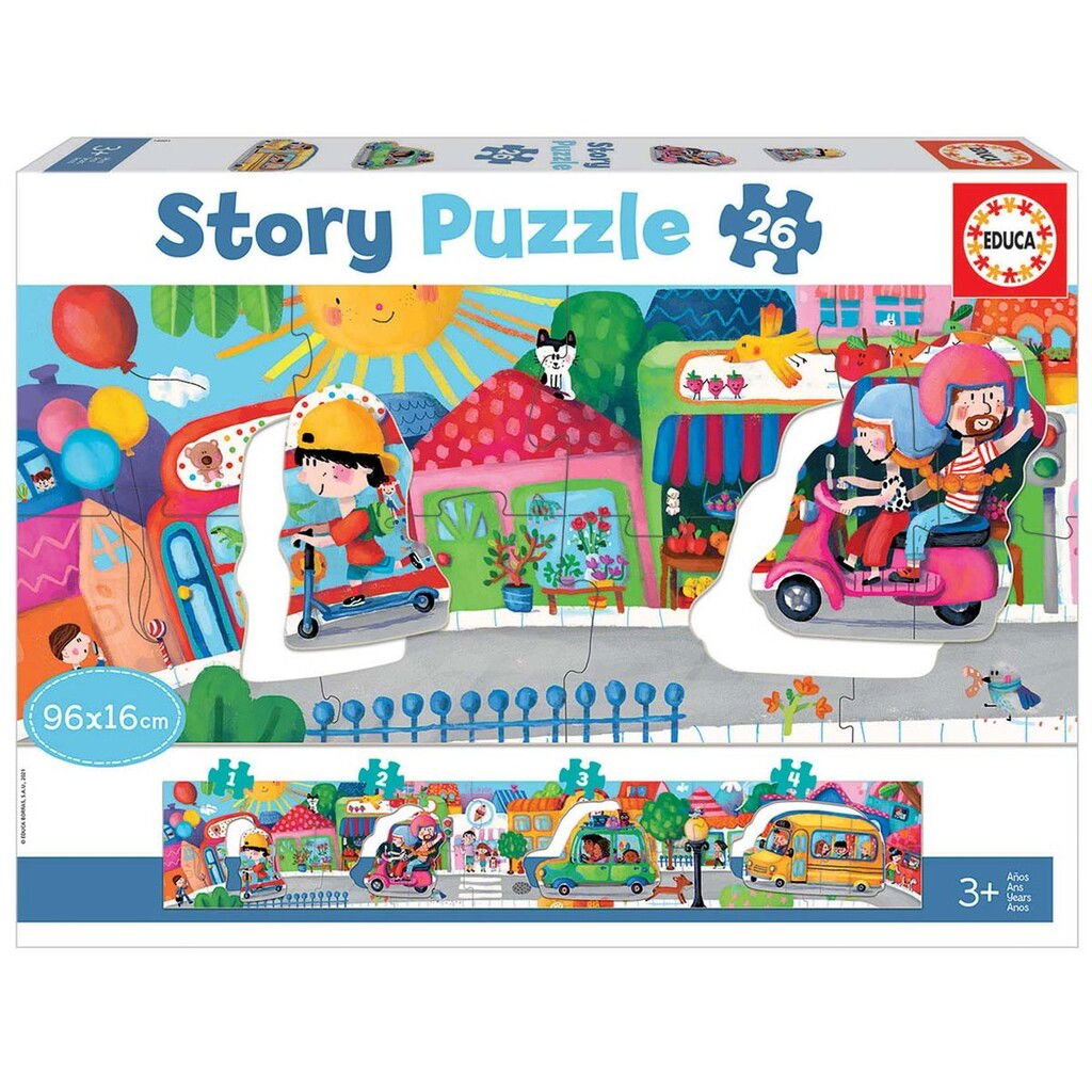 Educa - Story Puzzle, Vehicles in