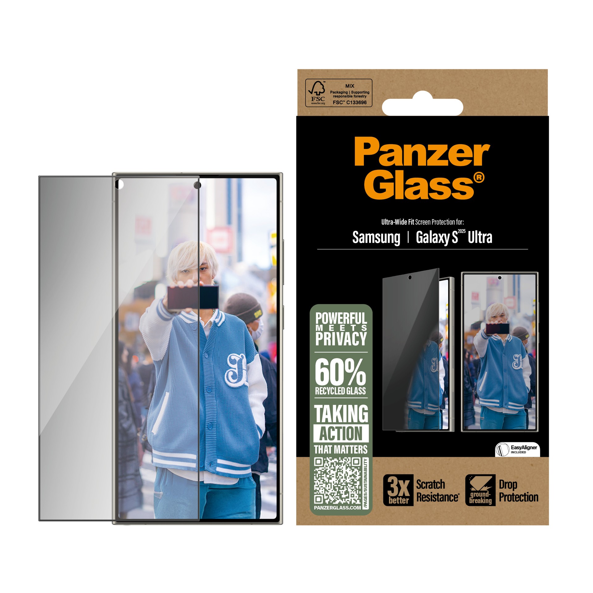 PanzerGlass - Privacy Screen Protector Galaxy